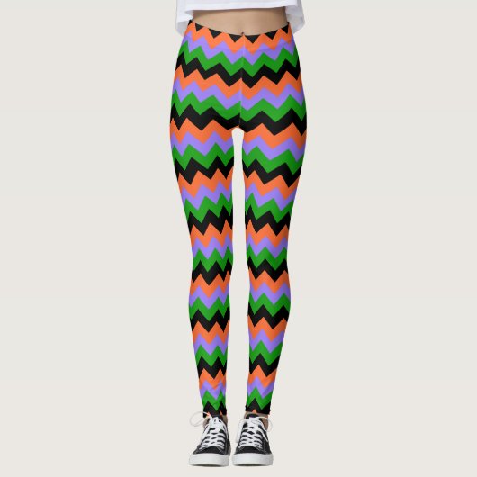 Halloween Zigzag Leggings (Vorderseite)