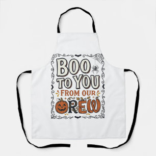 Halloween-Zitat Boo to You From Our Crew Vintage E Schürze