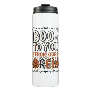Halloween-Zitat Boo to You From Our Crew Vintage E Thermosbecher