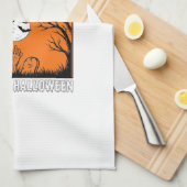 Halloween-Zitat Ich bin seit letztem Halloween ber Geschirrtuch (Viertel Falte)