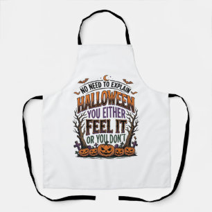 Halloween Zitat T-Shirt Vintage Kürbis Fledermaus  Schürze