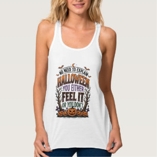 Halloween Zitat T-Shirt Vintage Kürbis Fledermaus Tank Top