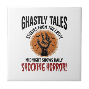 Halloween-Zitat Werde alles Schreckliche Vintage_1 Fliese