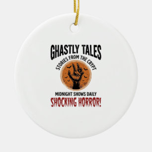 Halloween-Zitat Werde alles Schreckliche Vintage_1 Keramik Ornament