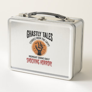 Halloween-Zitat Werde alles Schreckliche Vintage_1 Metall Brotdose
