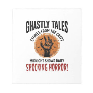 Halloween-Zitat Werde alles Schreckliche Vintage_1 Notizblock