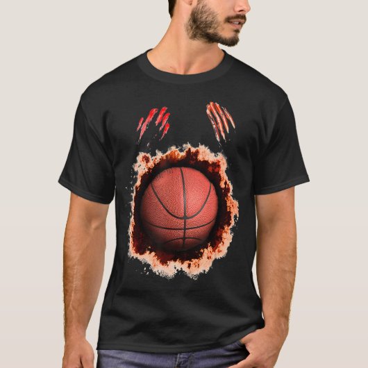 Halloween Zombie Basketball Player Basketball T-Shirt (Vorderseite)