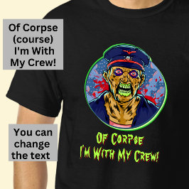 Halloween Zombie Beängstigend Angry Ghost Captain T-Shirt