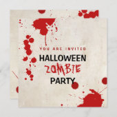 Halloween Zombie BloodBunte Vampire Party Einladung (Vorne/Hinten)
