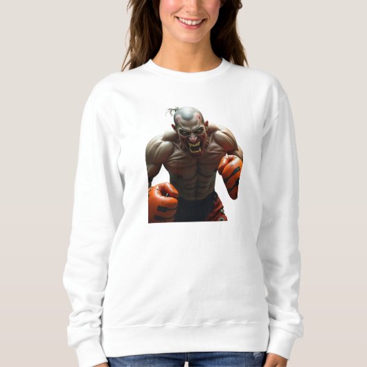 Halloween Zombie Boxer - Combat Sports Design Sweatshirt (Vorderseite)