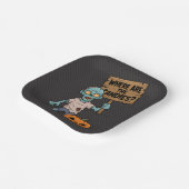 Halloween Zombie Cartoon und lustig Pappteller (Gewinkelt)