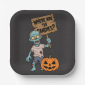 Halloween Zombie Cartoon und lustig Pappteller (Vorderseite)