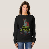 Halloween Zombie Cat Apocalypse  Kitty  Party Sweatshirt (Vorne ganz)