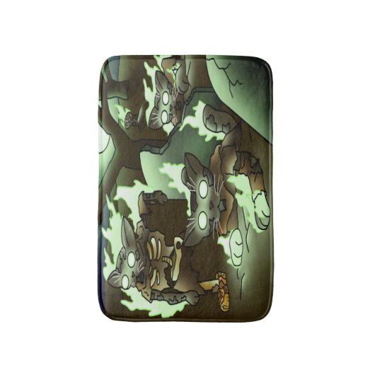 Halloween Zombie Cats Badematte (Vorderseite Vertikal)