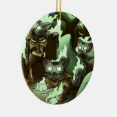 Halloween Zombie Cats Keramik Ornament (Rechts)