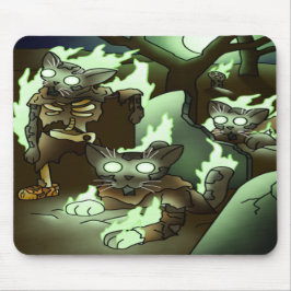 Halloween Zombie Cats Mousepad