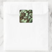 Halloween Zombie Cats Quadratischer Aufkleber (Tasche)