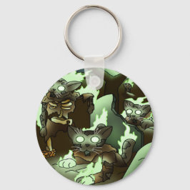 Halloween Zombie Cats Schlüsselanhänger
