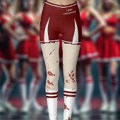 Halloween Zombie Cheerleader Costume Leggings