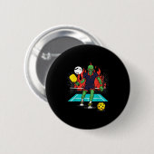 Halloween Zombie Ckleball Player Soky Costume Button (Vorne & Hinten)