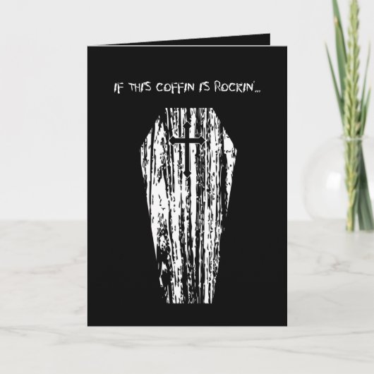 Halloween "Zombie Coffin" Karte (Vorderseite)