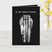 Halloween "Zombie Coffin" Karte (Gelbe Blume)