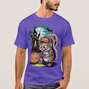 Halloween Zombie Eichhörnchen Gamer Verlassenes Sc T-Shirt