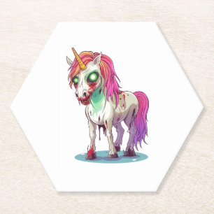 Halloween-Zombie-Einhorn Untersetzer