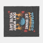 Halloween-Zombie Fleecedecke (Vorderseite (Horizontal))