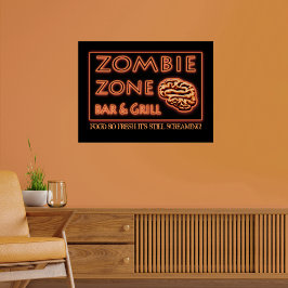 Halloween Zombie Food so frisch immer noch schreie Poster
