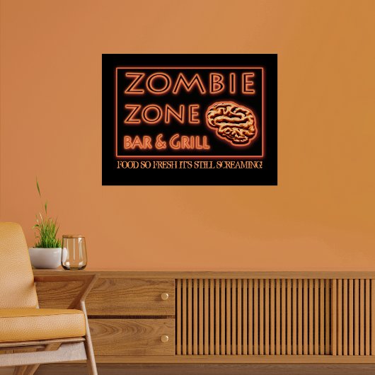 Halloween Zombie Food so frisch immer noch schreie Poster
