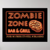 Halloween Zombie Food so frisch immer noch schreie Poster (Vorne)