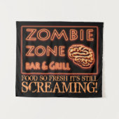Halloween Zombie Food so frisch immer noch schreie Wandteppich (Vorderseite (Horizontal))