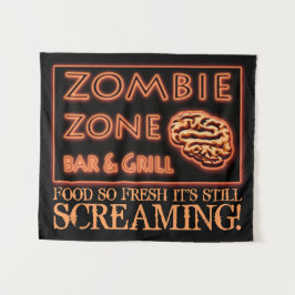 Halloween Zombie Food so frisch immer noch schreie Wandteppich
