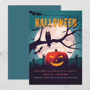Halloween-Zombie-Friedhofskostenparty    Einladung
