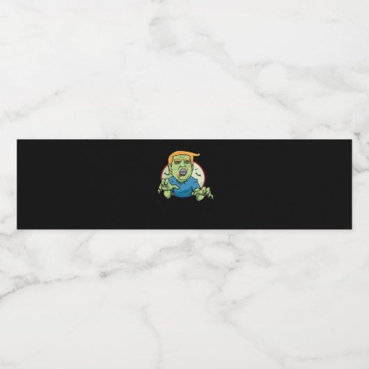 Halloween Zombie Funny Classic Wasserflaschenetikett (Einzelnes Label)