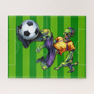 Halloween Zombie Fußball Stürmer Spieler Sport Puzzle