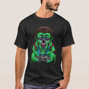 Halloween Zombie Gaming Gift Video Gamers Boys Gir T-Shirt