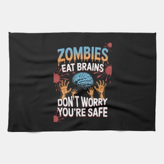Halloween-Zombie Geschirrtuch (Horizontal)