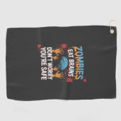Halloween-Zombie Golfhandtuch (Horizontal)