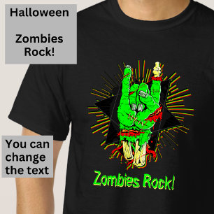 Halloween Zombie Grüne Hand Knochen Blütenrock T-Shirt