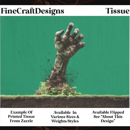 Halloween Zombie Hand From Grave ES4L Decoupage Seidenpapier