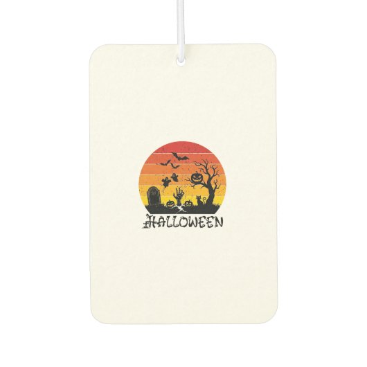 Halloween Zombie Hand Grabstein Baum Schwarze Katz Autolufterfrischer (Vorderseite)