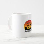 Halloween Zombie Hand Grabstein Baum Schwarze Katz Kaffeetasse (Vorderseite Links)
