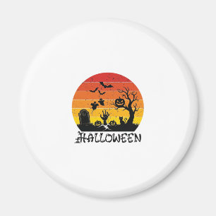 Halloween Zombie Hand Grabstein Baum Schwarze Katz Magnet