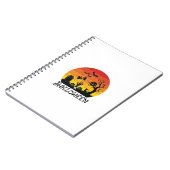 Halloween Zombie Hand Grabstein Baum Schwarze Katz Notizblock (Linke Seite)