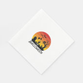 Halloween Zombie Hand Grabstein Baum Schwarze Katz Serviette (Ecke)