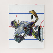 Halloween Zombie Hockey Player Funny Sports Puzzle (Vertikal)