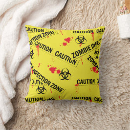 Halloween Zombie Infizierte Zone blutgetränkt Kissen