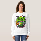 Halloween Zombie Invasion Kleidung Niedlich Unisex Sweatshirt (Vorne ganz)